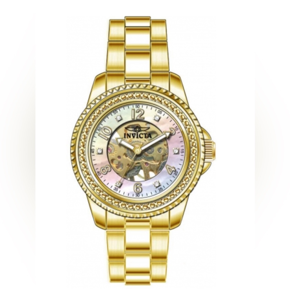 ⌚️INVICTA⌚️ Automatic Crystal White Dial Angel Ladies Watch 16704 – New!!